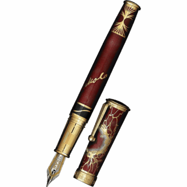 David Oscarson Tesla Fountain Pen Translucent Red