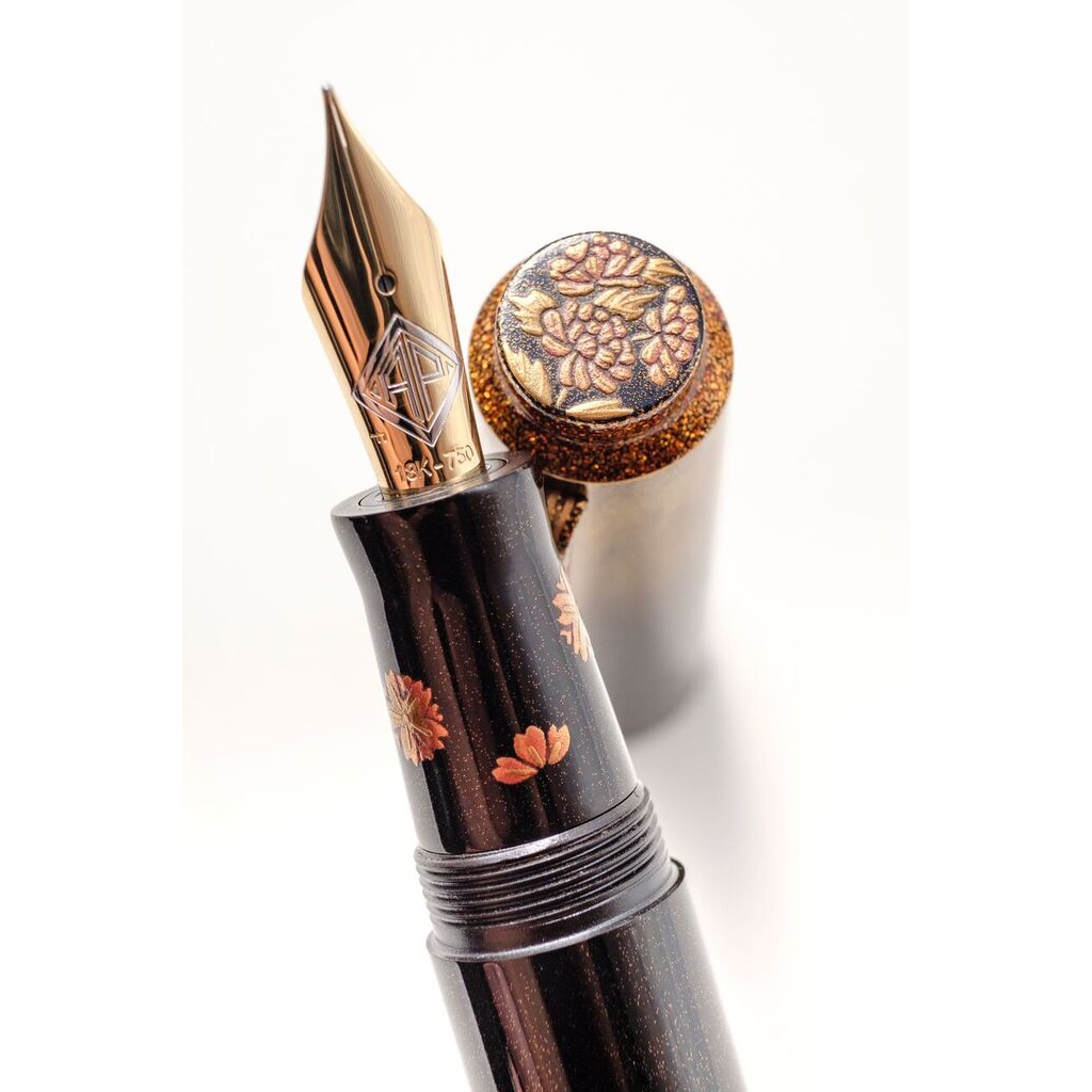 AP Limited Editions Maki-e The Writer Black Gold with Flowers