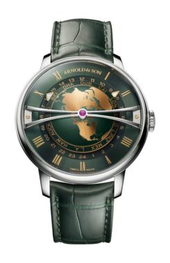 Arnold & Son Globetrotter 42 Steel Greenwich Green