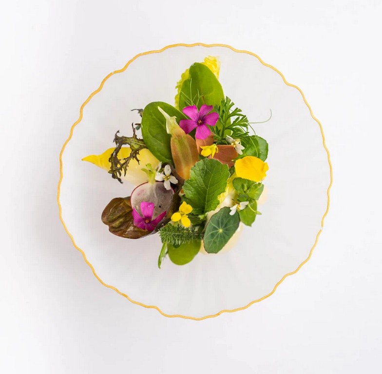 סלט אביבי עם פסטו וגבינת עזים. צילומים: Mandarine Oriental Palace Lucerne